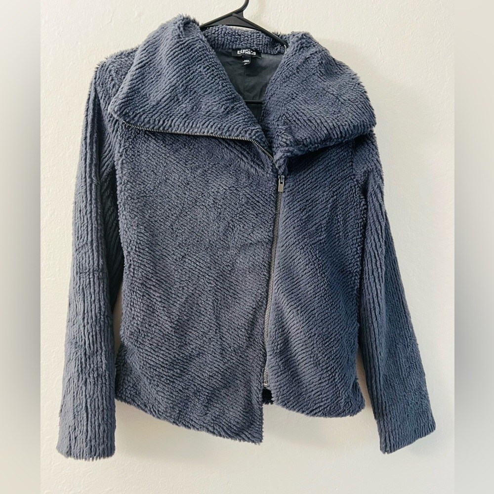 Express - Jacket/Sweater Women's XS Dark Gray Full Zip $148